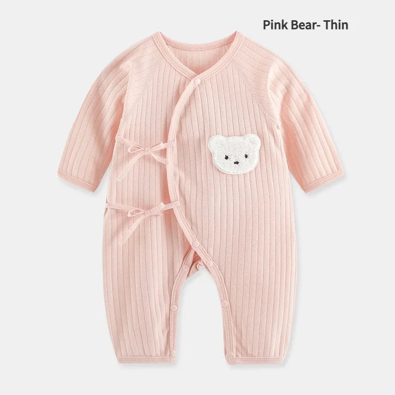 Baby cotton bear print romper jumpsuit newborn