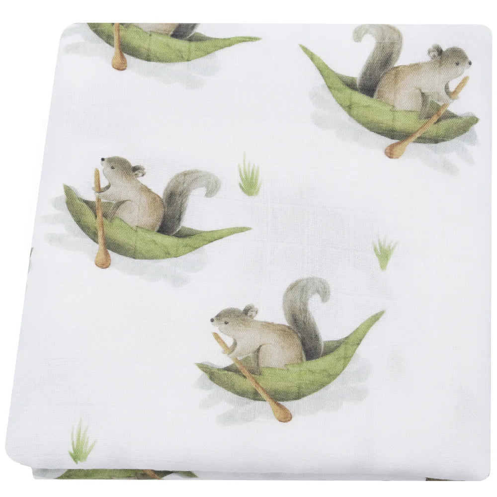 Bamboo Cotton Muslin Baby Swaddle Blanket - Kindle Kids ABC - view 9