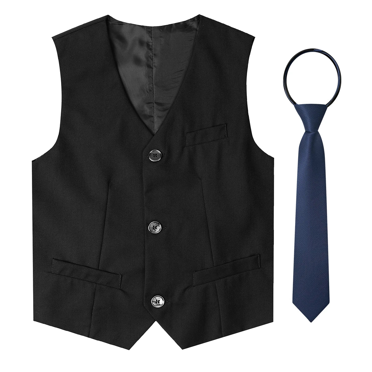 Boys Formal Vest – Single-Breasted Waistcoat for Wedding | 4–16Y - photo 16