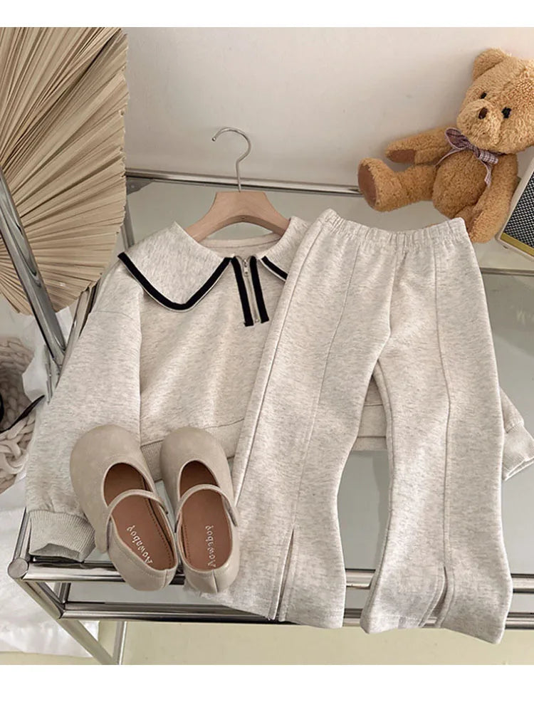 Girls Korean Hoodie and Pants Set 3-7Y - photo 7