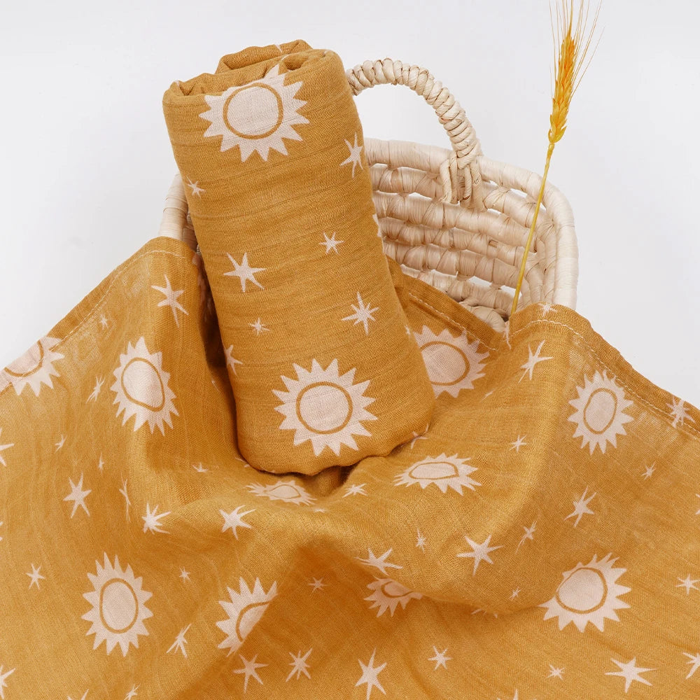 120x110cm 2-Layer Cotton Muslin Baby Swaddle - Kindle Kids ABC - view 7