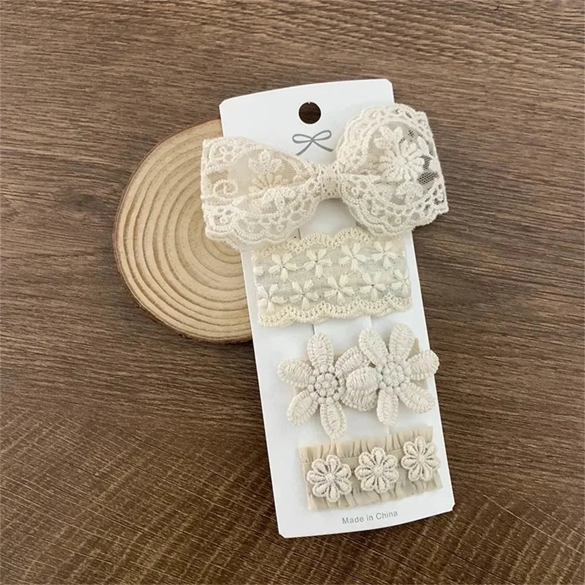 Flower Embroidery Baby Hairpins - Kindle Kids ABC - view 5