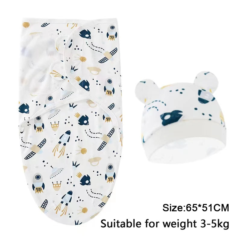 Cotton Baby Swaddle Wrap & Hat Set - Kindle Kids ABC - view 10