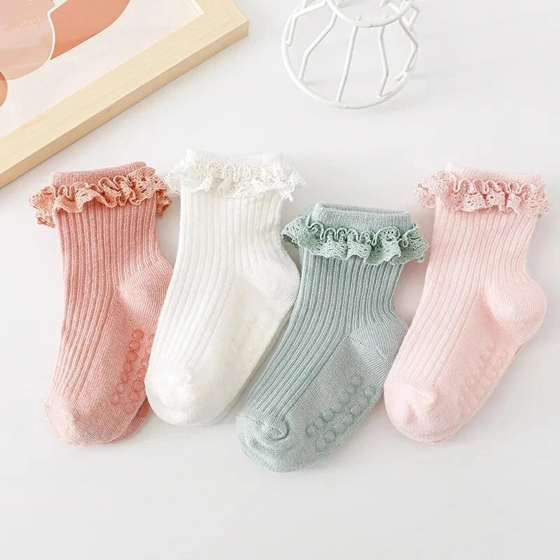 Cotton Lace Toddler Girl Socks - Kindle Kids ABC