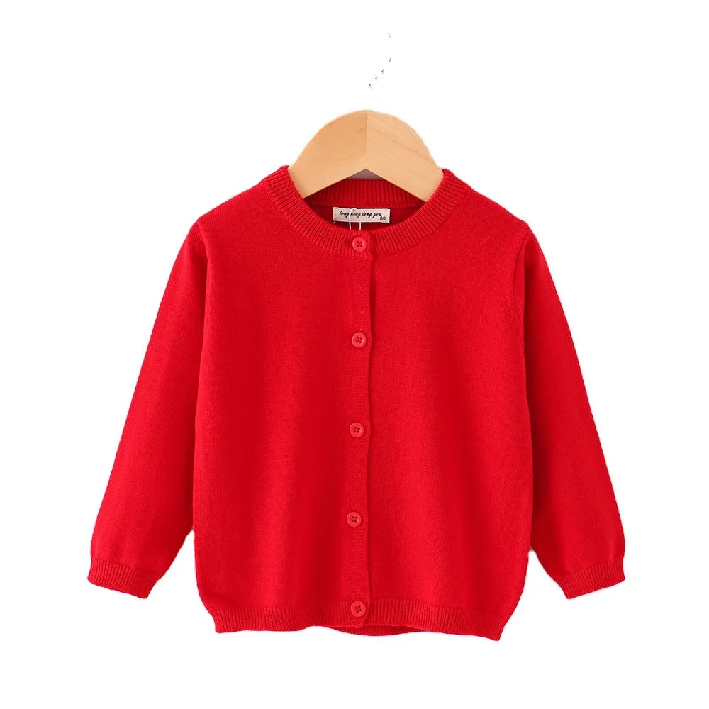 Knit Cotton Baby Cardigan — Open-Front Soft Toddler | 6M–4Y