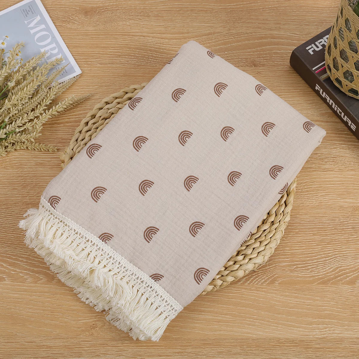 Bear Print Cotton Muslin Baby Blanket - Kindle Kids ABC - view 9