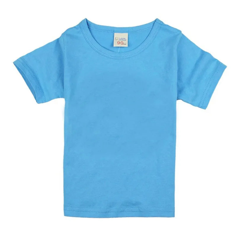 Kids cotton short-sleeve t-shirt, solid basic tee - Kindle Kids ABC - view 14