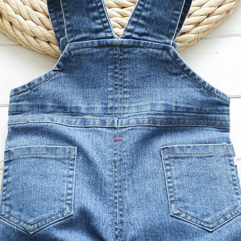 Toddler Denim Suspender Overalls — Soft Jeans Dungarees | 0–4Y