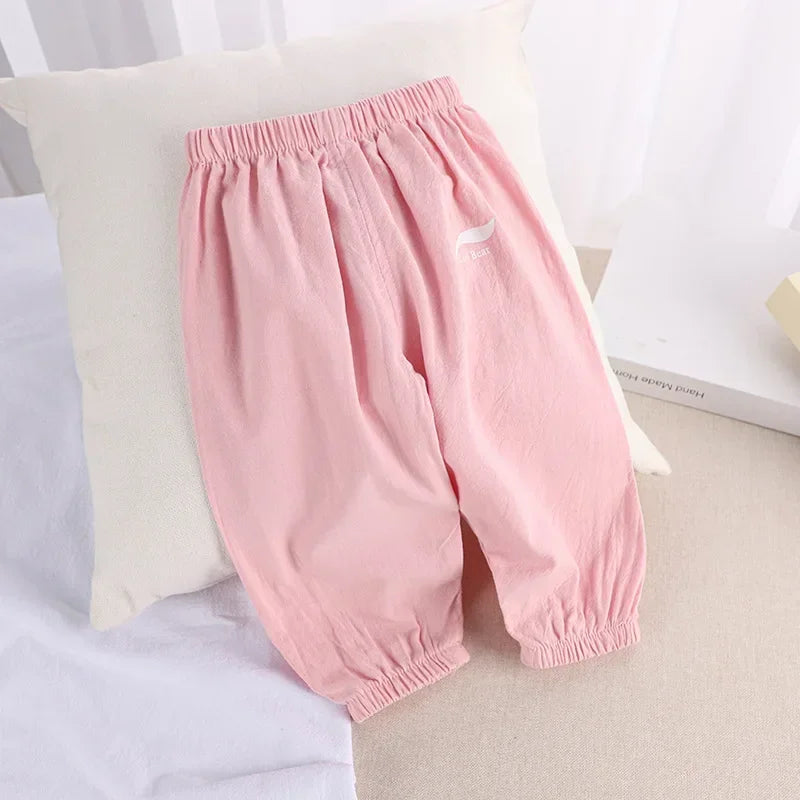 Baby Cotton & Linen Pants — Lightweight Summer Trousers | 6–12M