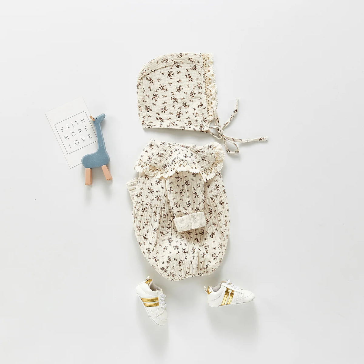 Floral Cotton Baby Romper - Kindle Kids ABC - view 2