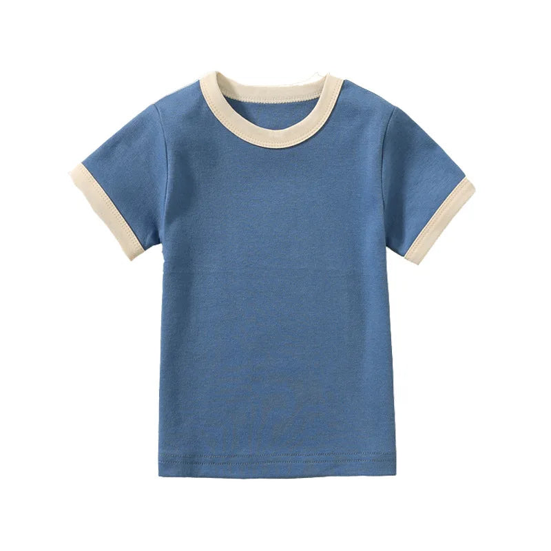 Kids 100% Cotton Color-Block T-Shirt - photo 11