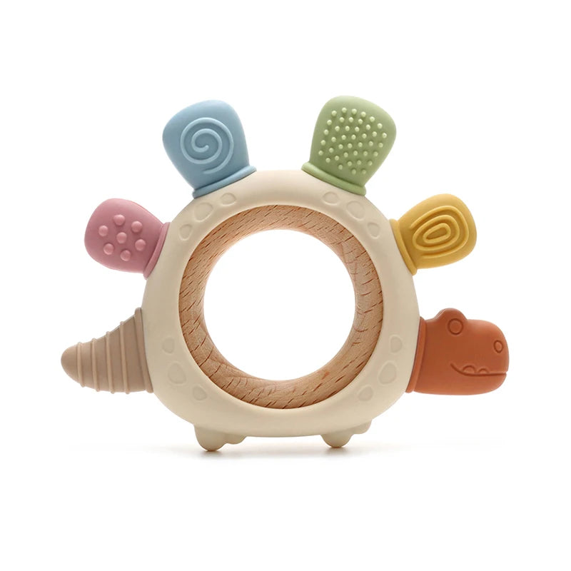 Baby Dinosaur Teether — BPA-Free Silicone Teething Toy - photo 9