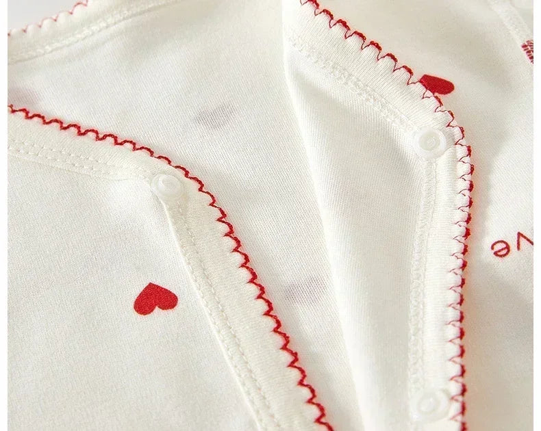 Heart Print Cotton Baby Romper - Kindle Kids ABC - view 4