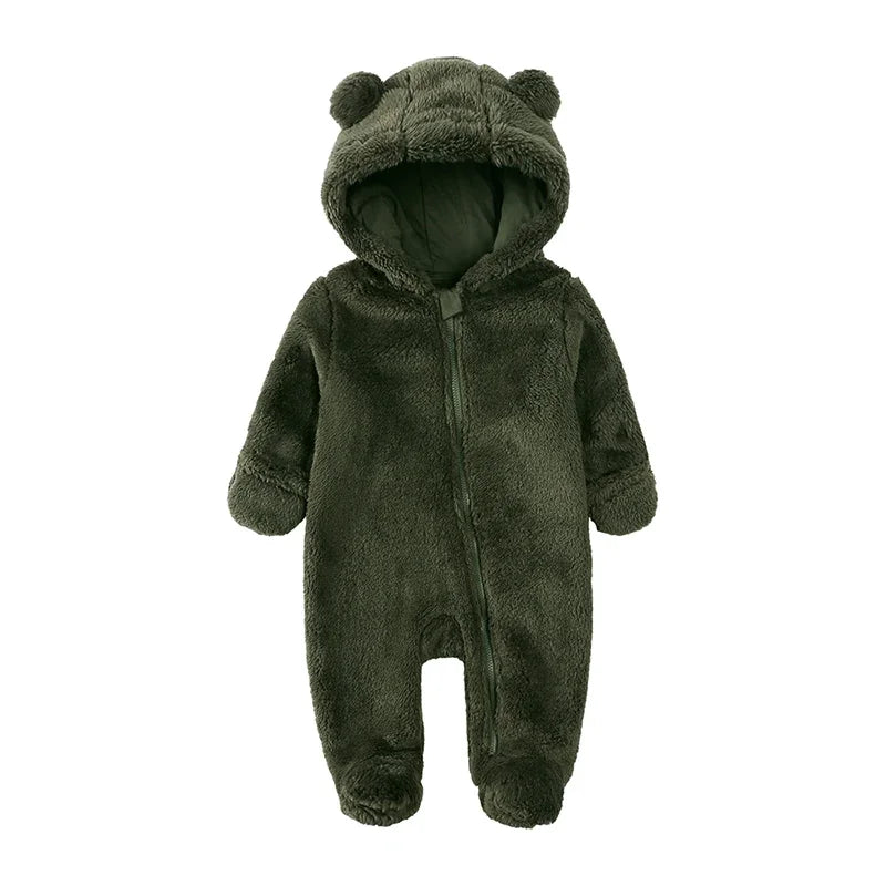 Fleece Hooded Bear Romper - Kindle Kids ABC - view 9