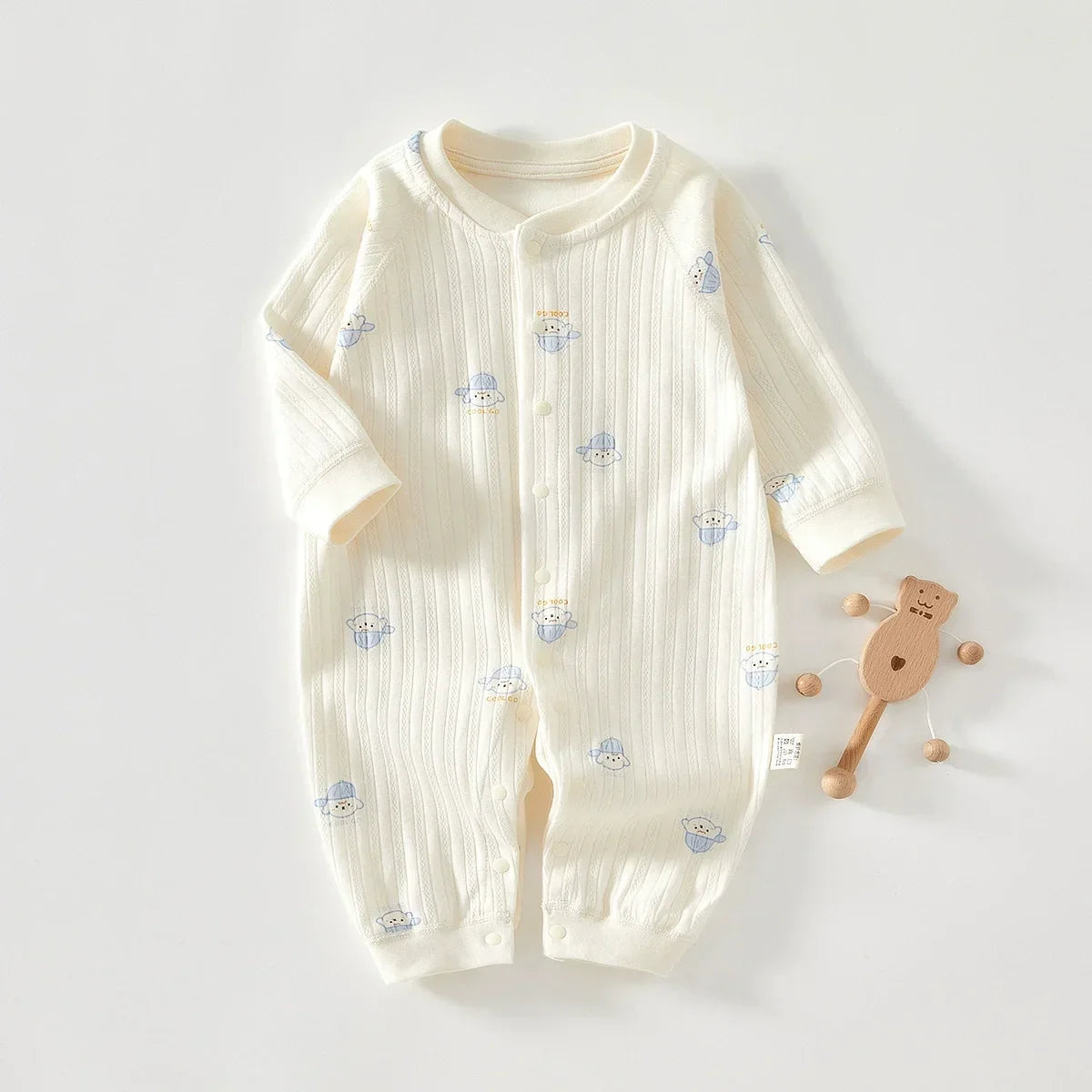 Heart Print Cotton Baby Romper - Kindle Kids ABC - view 5