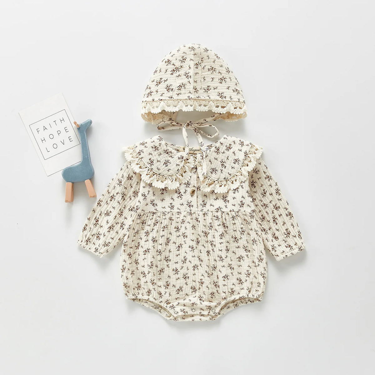 Floral Cotton Baby Romper - Kindle Kids ABC - view 7