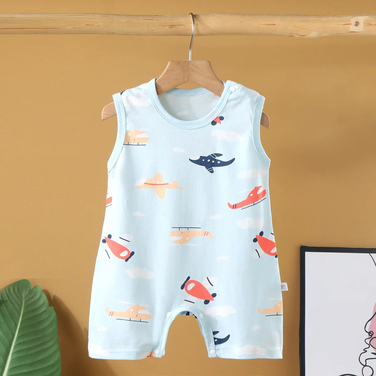 Baby Cotton Romper – Unisex Sleeveless Striped Bodysuit | 0–20 Months - photo 14