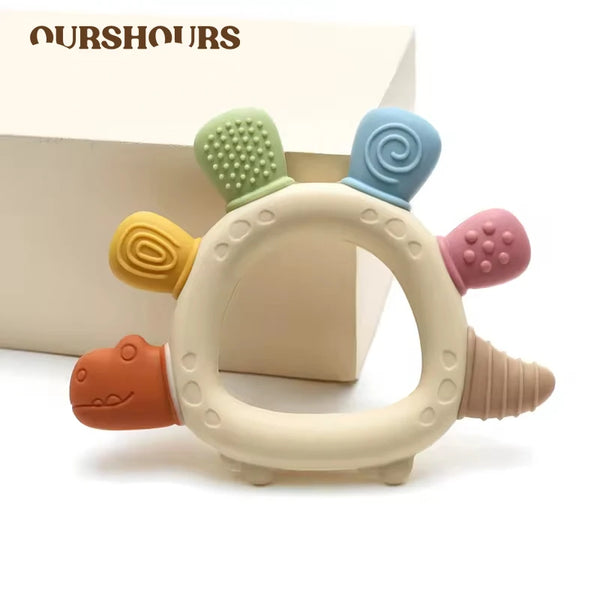 Baby dinosaur BPA-free silicone teething toy