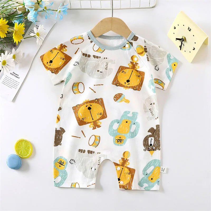 Cartoon Print Cotton Baby Romper - Kindle Kids ABC - view 13