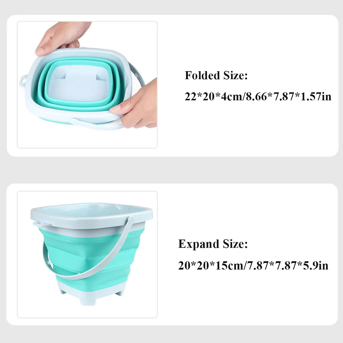Beach sand and water play set with folding bucket