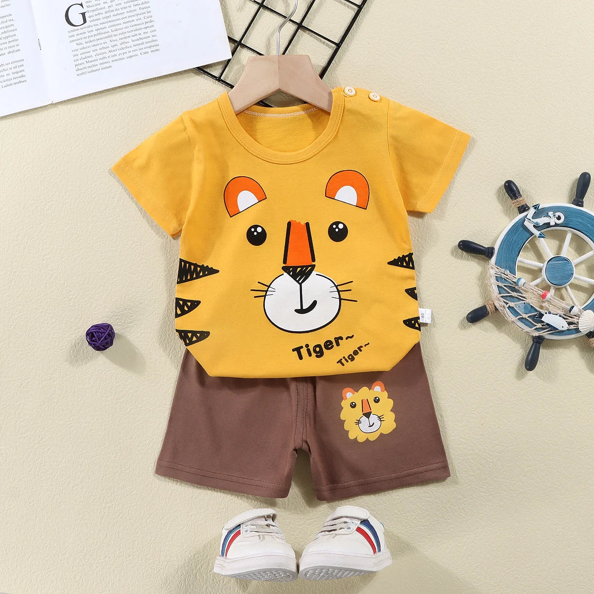 Kids' 2-Piece Summer Set – Cotton T-Shirt & Shorts | Boys & Girls - photo 6