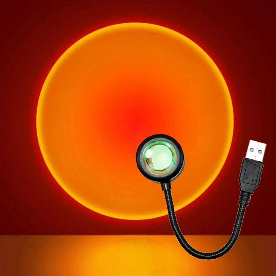 LED Sunset Lamp Projector — Mood Night Light for Kids' Room - photo 3