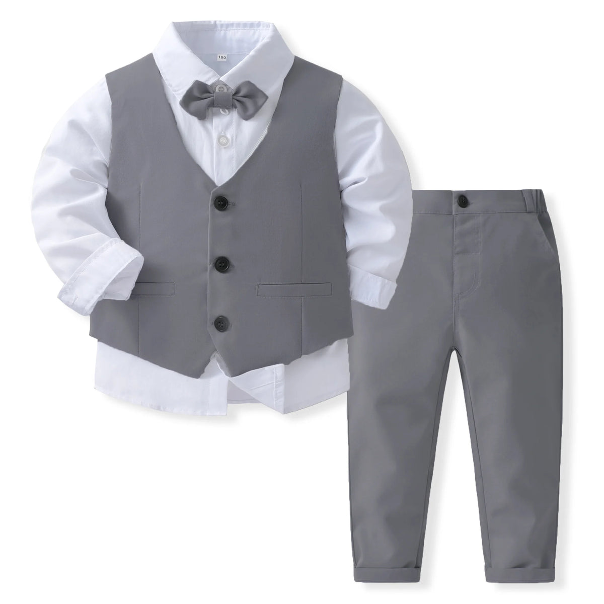 Boys' Ring Bearer Tuxedo Vest Set - Kindle Kids ABC - view 10