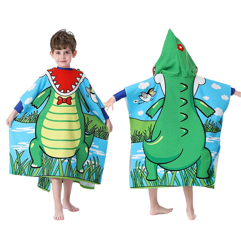 Kids Hooded Beach Towel Poncho - photo 7