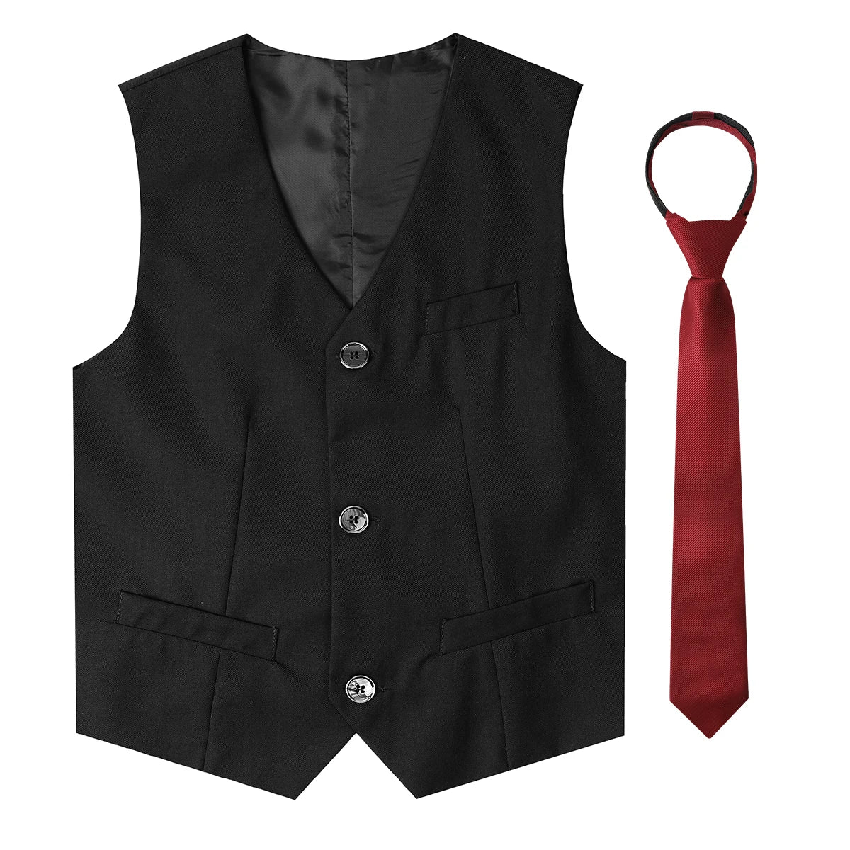 Boys Formal Vest – Single-Breasted Waistcoat for Wedding | 4–16Y - photo 8