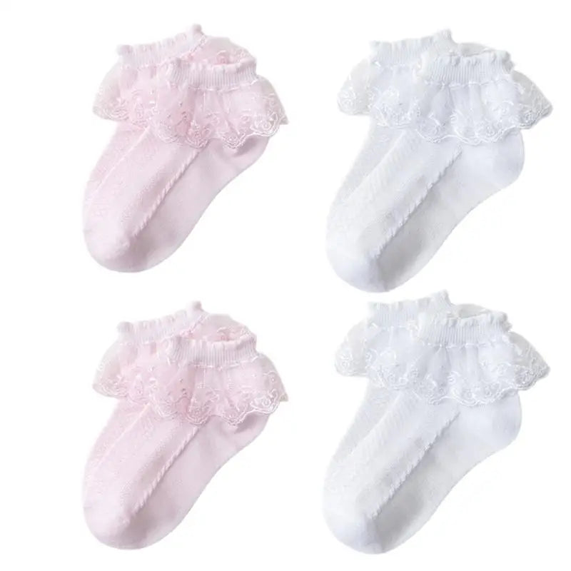 Cotton Lace Ruffle Baby Socks - Kindle Kids ABC - view 9