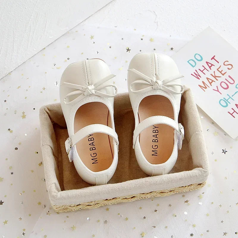 Girls Mary Jane Shoes – Butterfly Bow PU Leather Flats | EU 21–30 - photo 7