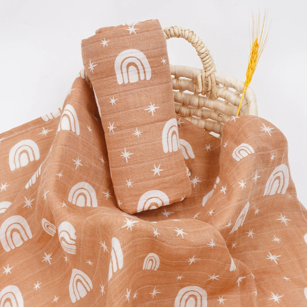 120x110cm 2-Layer Cotton Muslin Baby Swaddle - Kindle Kids ABC - view 8