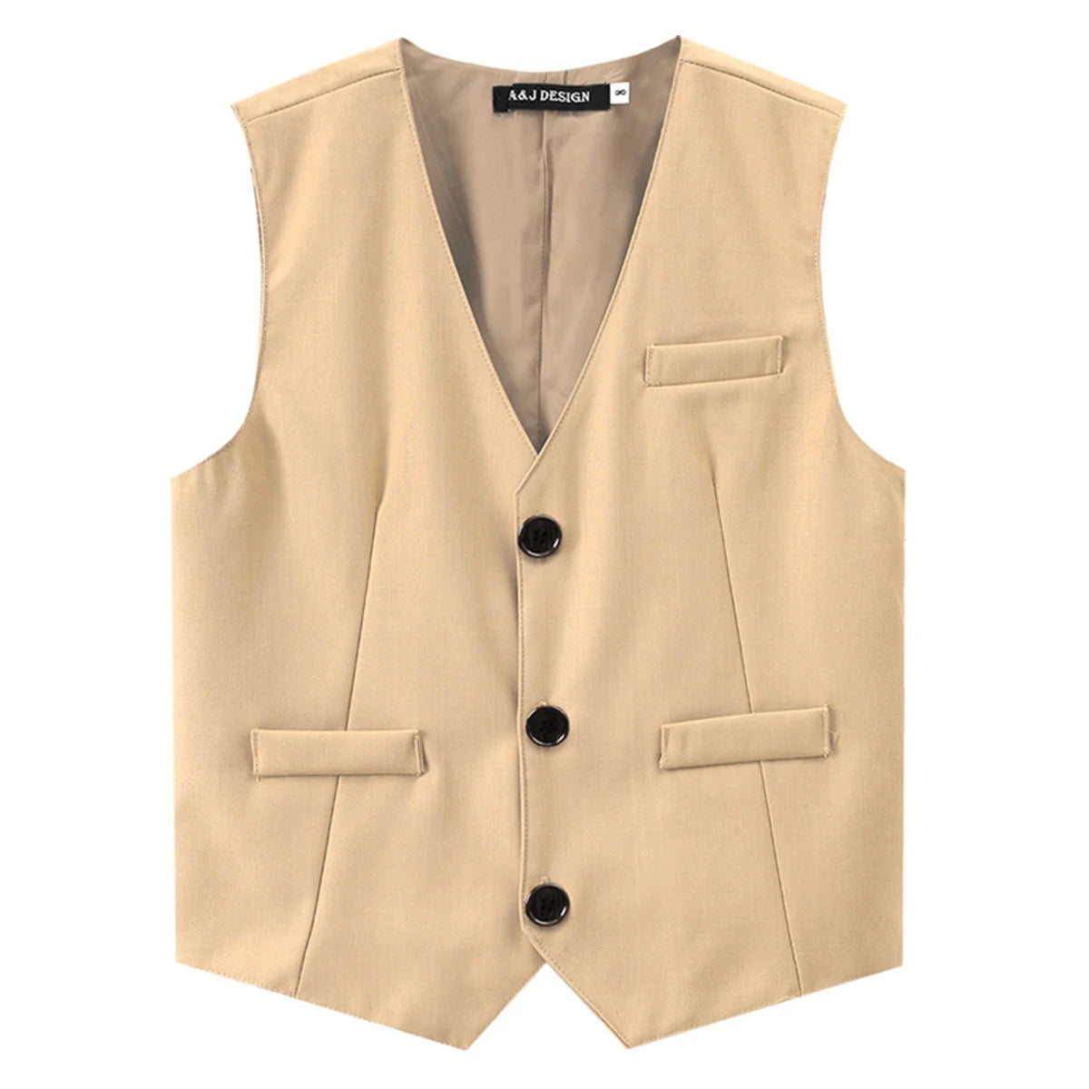 Boys Formal Vest – Single-Breasted Waistcoat for Wedding | 4–16Y - photo 10