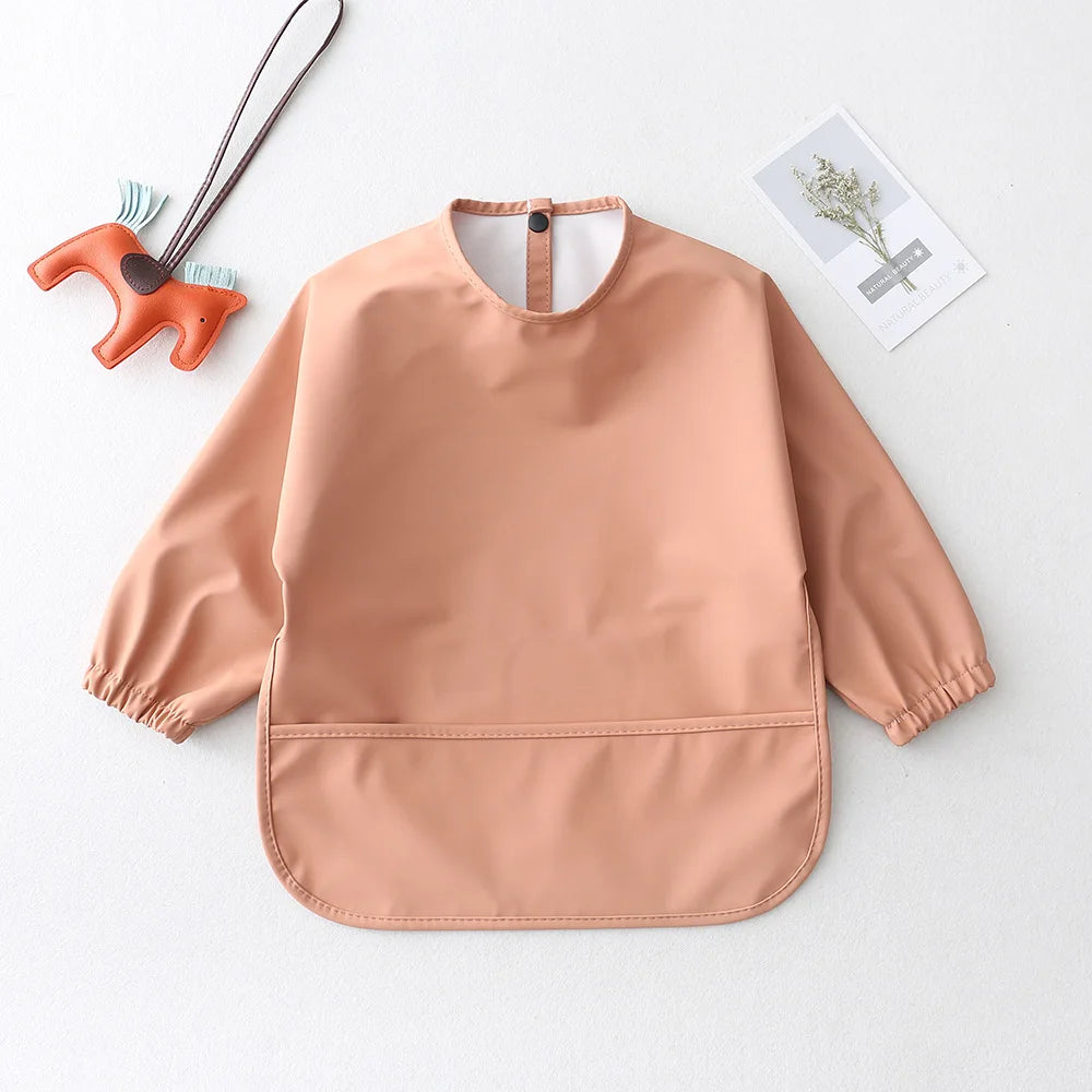 Cotton Long-Sleeve Baby Feeding Bib Smock - Kindle Kids ABC - view 6