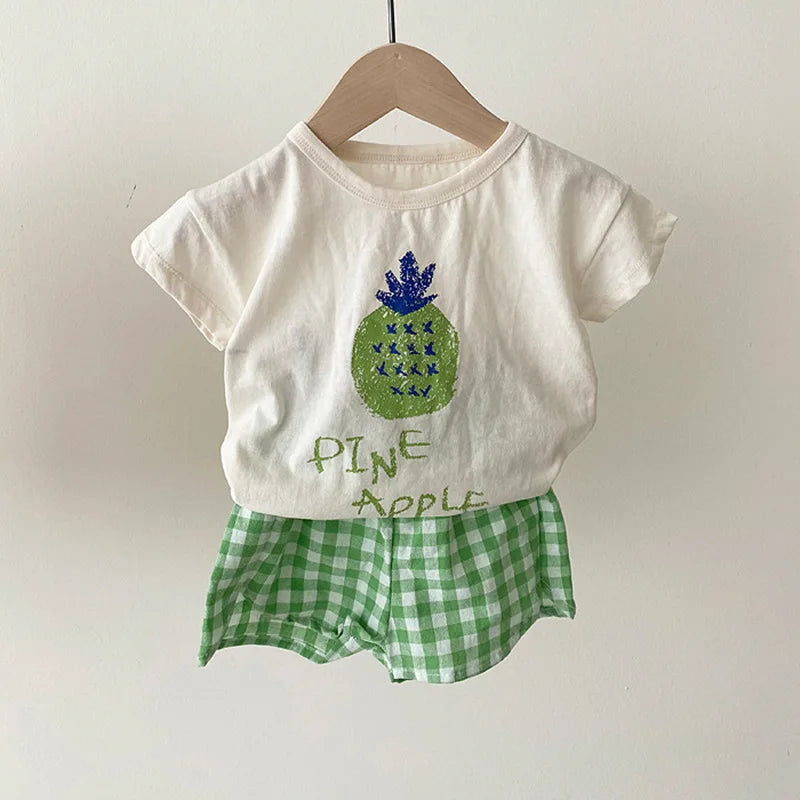 Baby sleeveless cotton summer pyjama set