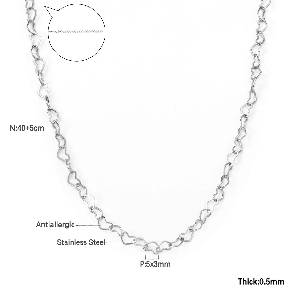 Girls Heart Pendant Necklace - Stainless Steel Mini Charm 5-10Y - photo 5