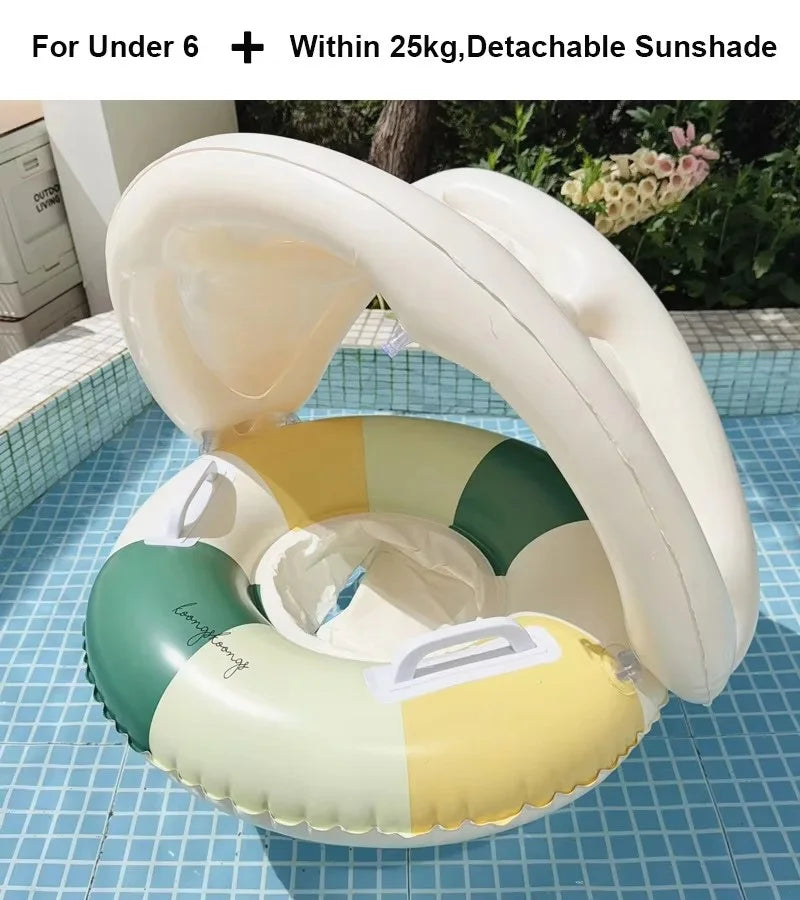 Baby Pool Float Seat - Inflatable Ring with Sunshade - photo 11