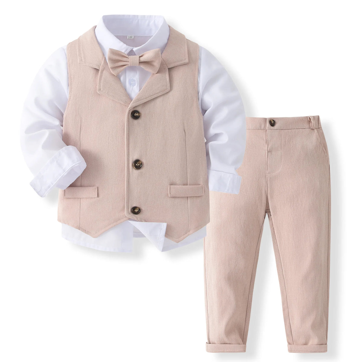 Boys' Ring Bearer Tuxedo Vest Set - Kindle Kids ABC - view 5
