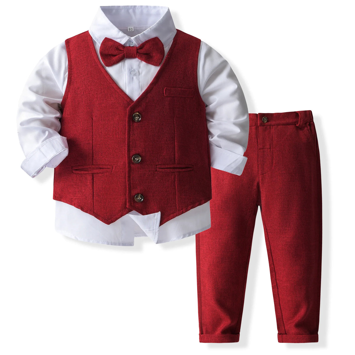 Boys' Ring Bearer Tuxedo Vest Set - Kindle Kids ABC - view 24
