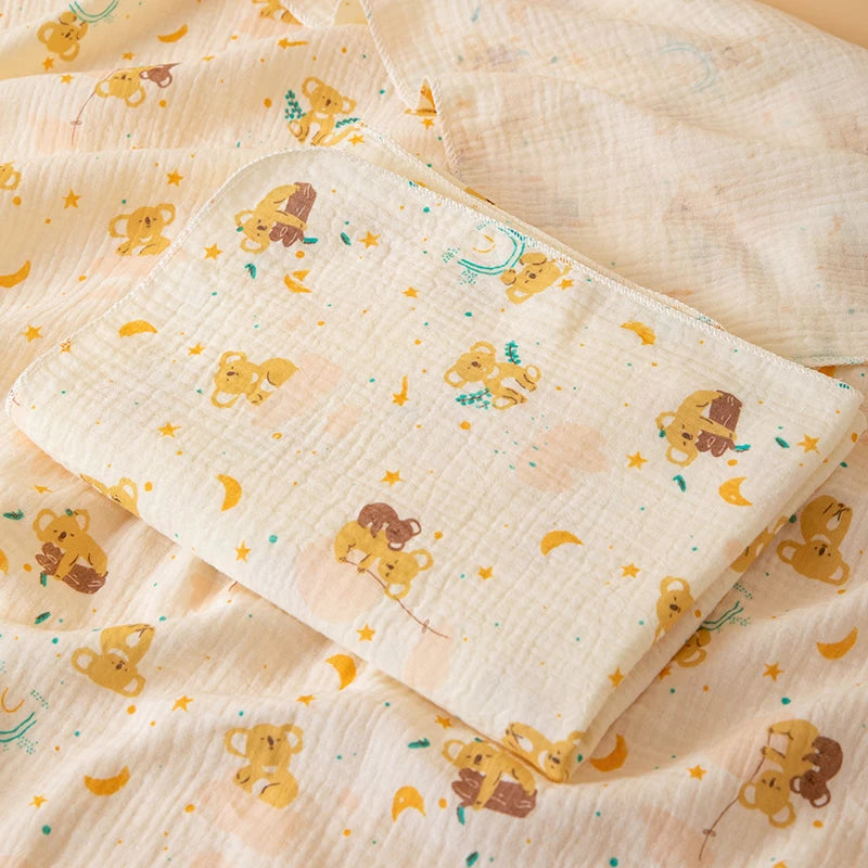 Double-layer baby swaddle blanket soft breathable wrap