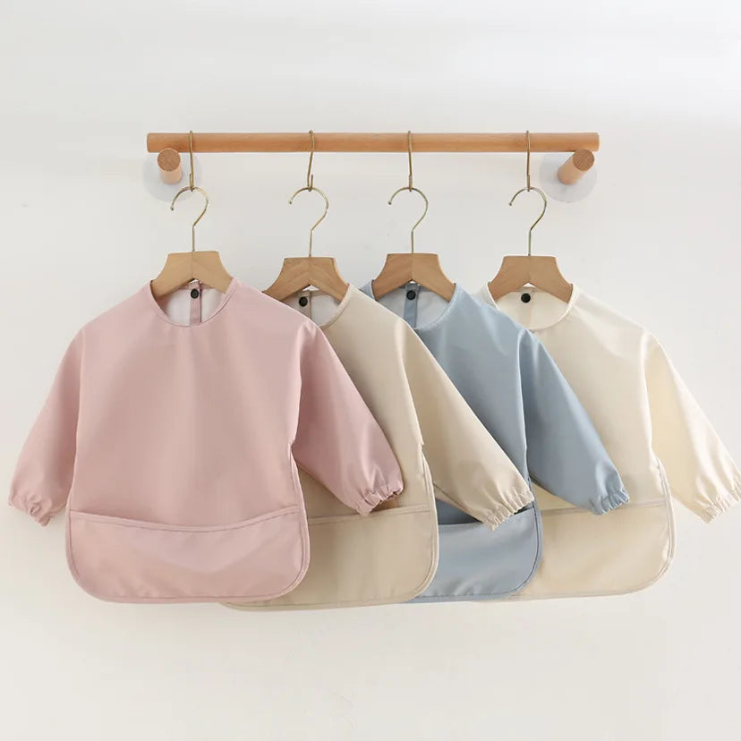 Cotton Long-Sleeve Baby Feeding Bib Smock - Kindle Kids ABC - view 2