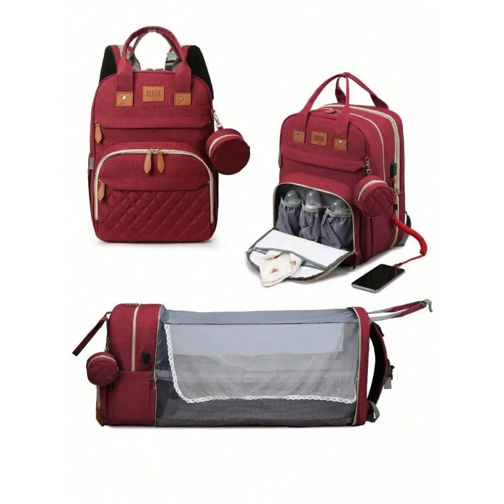 3-in-1 Diaper Bag Backpack - Foldable Travel Bag with Changing Bed - photo 13