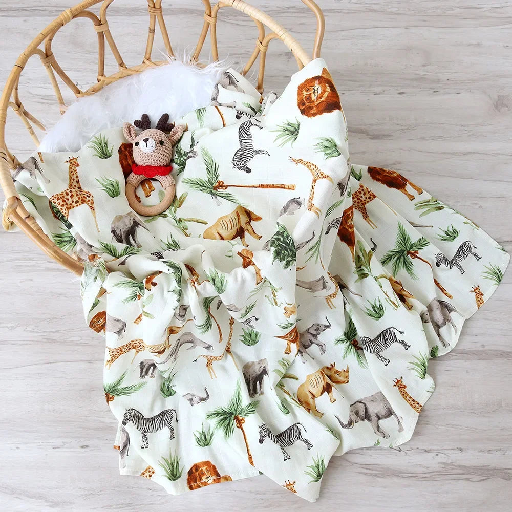 Bamboo Cotton Muslin Swaddle Blanket - Kindle Kids ABC - view 19