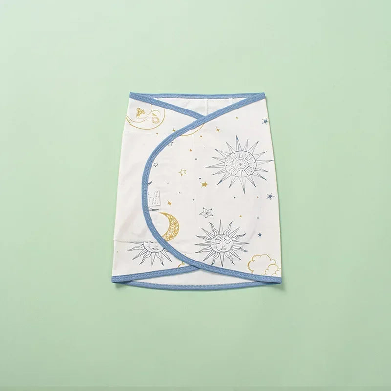Anti-startle muslin cotton swaddle wrap for newborn baby sleep