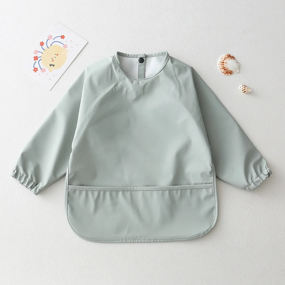 Cotton Long-Sleeve Baby Feeding Bib Smock - Kindle Kids ABC - view 3
