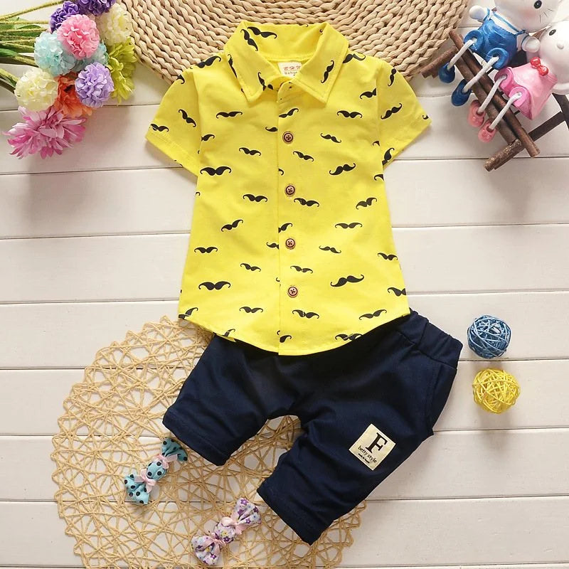 Boys summer printed shirt and shorts 2-piece set, ages 1-5Y - photo 5