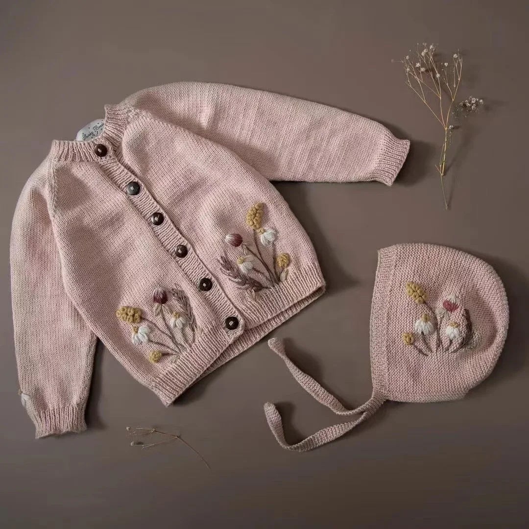 Embroidered Cotton Knit Cardigan Kids 18M-6Y — Soft Autumn Top - photo 4