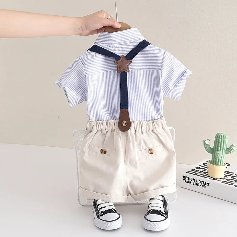 Boys' Cotton 2-Piece Summer Set: Shirt + Shorts - Kindle Kids ABC - view 3