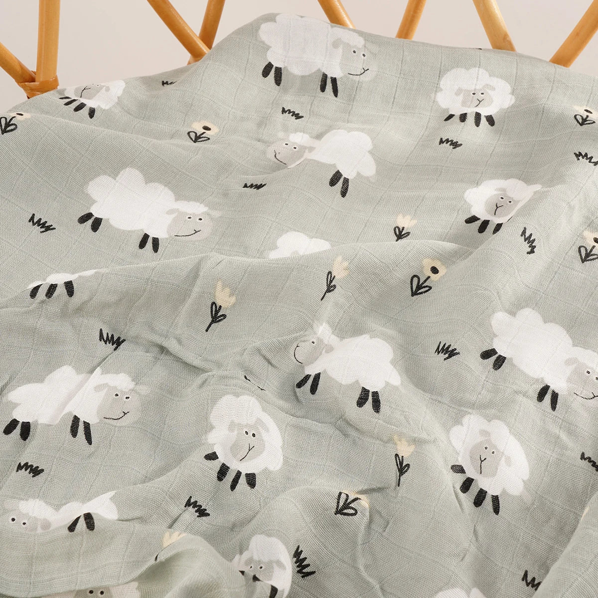 Bamboo Cotton Muslin Baby Swaddle Blanket - Kindle Kids ABC - view 16