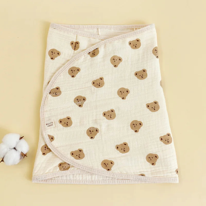 Anti-startle muslin cotton swaddle wrap for newborn baby sleep